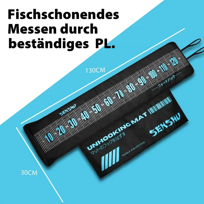 Senshu Measure Mat – Abhakmatte mit Maßband für Hecht, Zander & Barsch