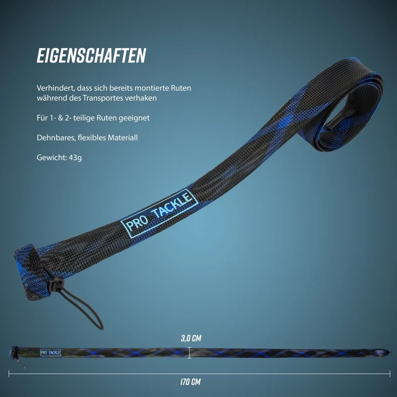 Pro Tackle Rod Sock – Rutenschutz Rod Guard für Spinn- & Baitcastruten