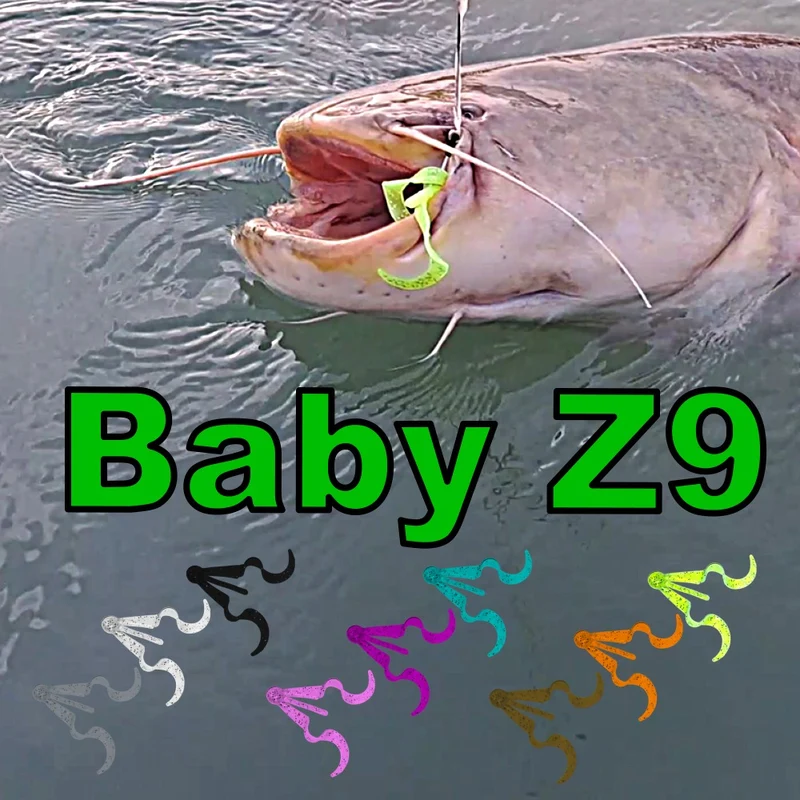 Naluca Baby Z9 Gummifisch | 4 Stück Set | High-Action Shad für Barsch & Zander