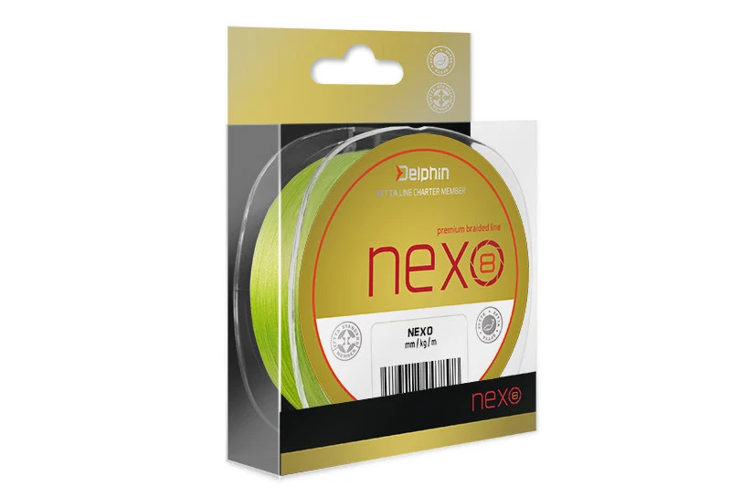 Delphin NEXO 8 | 8-fach Geflochtene Schnur | Fluo Grün | 0,08mm | 5,0kg (11lbs) | 130m