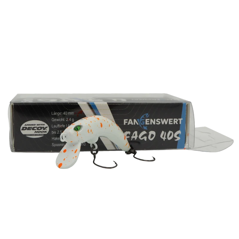 Fangenswert FAGO 40S EA03 UV Aktiv Wobbler Forellenköder