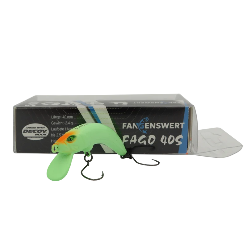 Fangenswert FAGO 40S EA04 UV Aktiv Wobbler Forellenköder