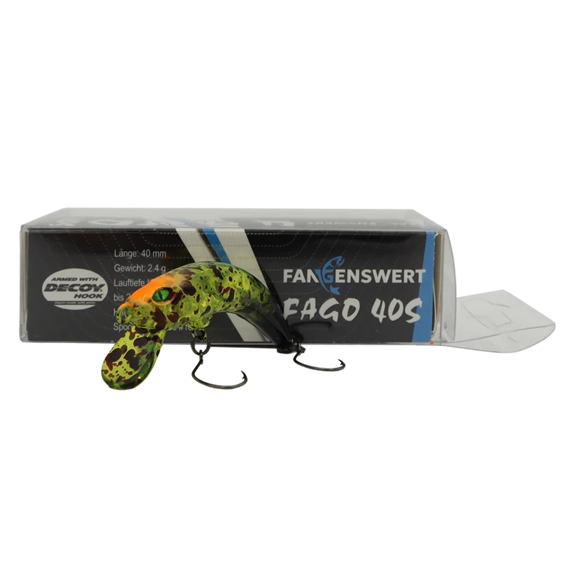 Fangenswert FAGO 40S EA06 UV Aktiv Wobbler Forellenköder