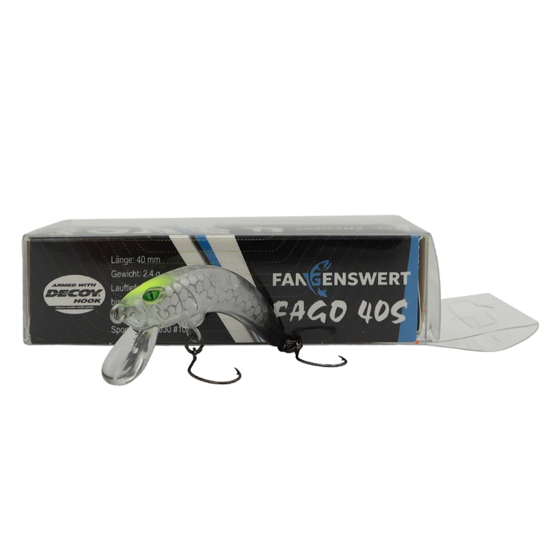 Fangenswert FAGO 40S EA08 UV Aktiv Wobbler Forellenköder