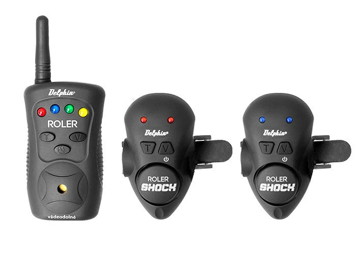 Delphin ROLER SHOCK Funkbissanzeiger Set | Hochsensibler Vibrationsbissanzeiger für Waller