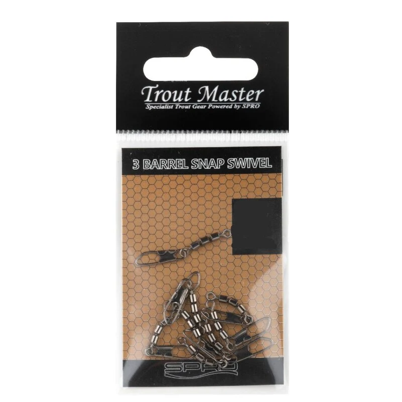 Trout Master 3 Barrel Snap Swivel Wirbel Forelle SPRO