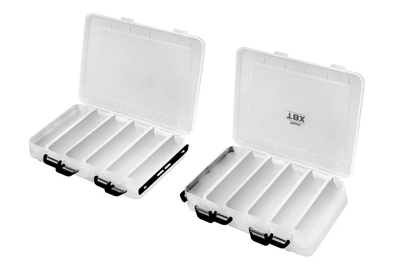 Delphin TBX Duo 210-12P Clip | Beidseitige Köderbox | 210x130x35mm | Kompakte Tackle Box