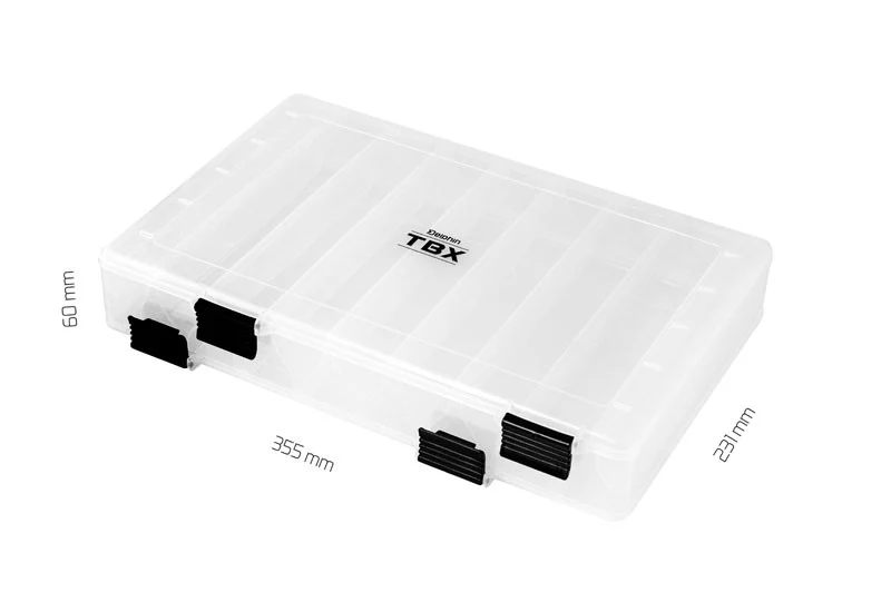 Delphin TBX Duo 355-16P Clip | Beidseitige Köderbox | 355x230x50mm | Tackle Box