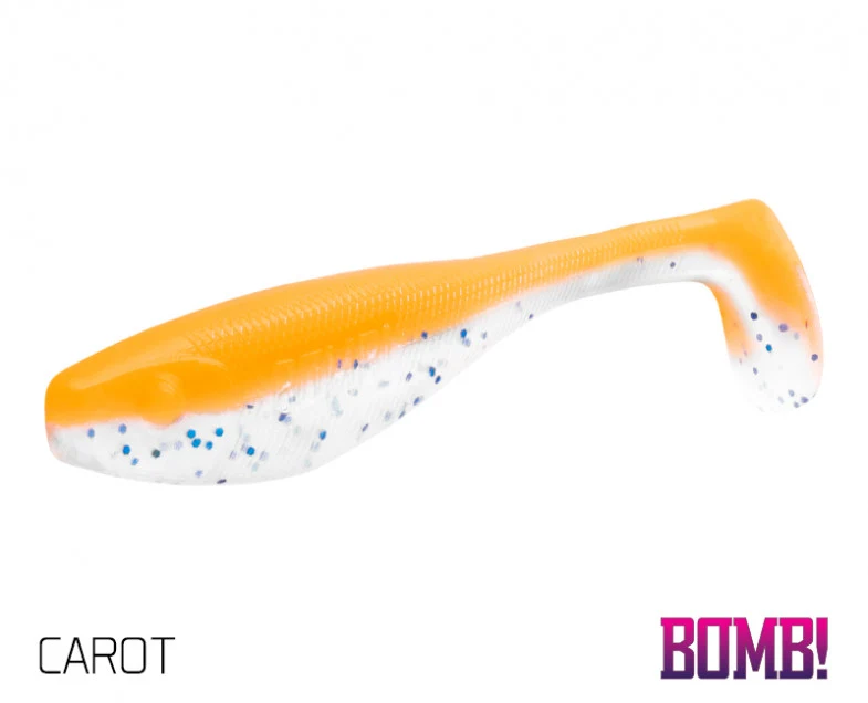 Delphin BOMB! Fatty 10 cm | Bulliger Gummifisch für Zander & Hecht | Schaufelschwanz