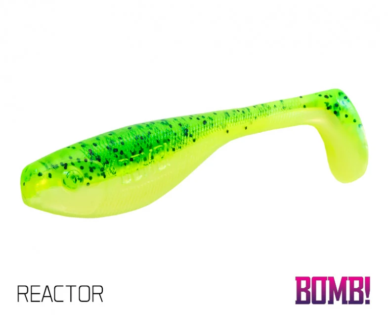 Delphin BOMB! Fatty 10 cm | Bulliger Gummifisch für Zander & Hecht | Schaufelschwanz