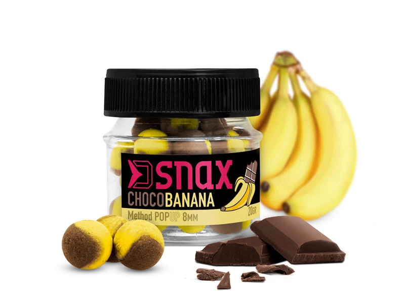 Delphin D SNAX POP | Schokolade-Banane | Pop-Up Köder für Method Feeder & Karpfen