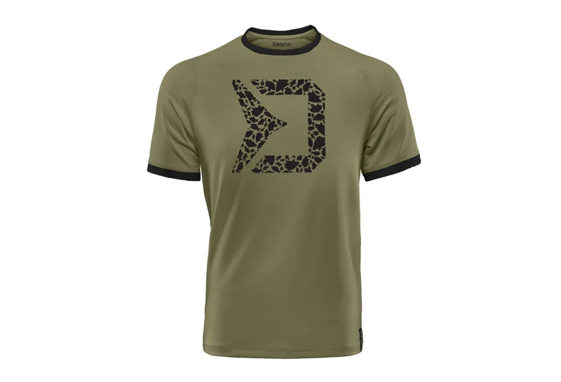 Delphin RAWER T-Shirt Carpath | Angler Shirt mit Camo-Design | Baumwoll-T-Shirt