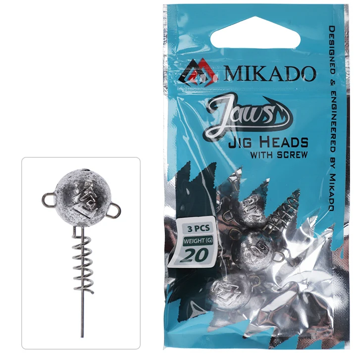 Mikado JAWS Screw Jigkopf mit Schraube | Stinger-System Jig | Verschiedene Gewichte