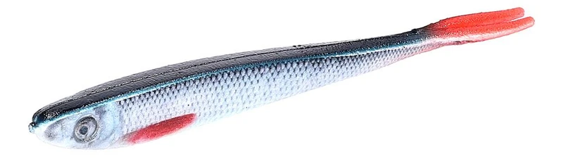 Mikado Saira 3D Roach | Realistischer V-Tail Gummifisch | Rotauge-Design