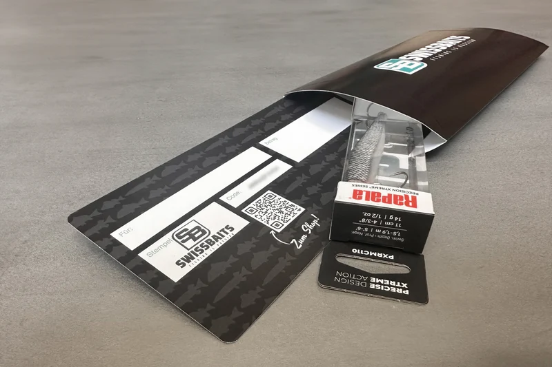 Geschenkgutschein mit Geschenkbox für Köder