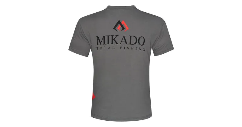 Mikado T-Shirt "Total Fishing" | Hochwertiges Angel-Shirt mit Aufdruck | Grau