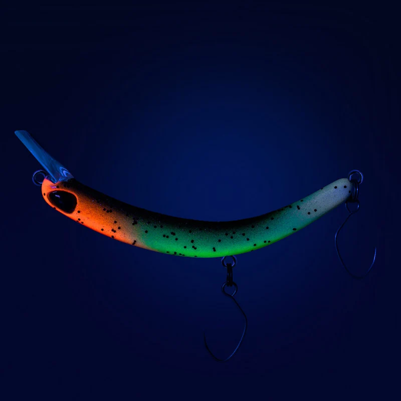 PROBAITS Tumbling Banana Wobbler – Forellen Crankbait Overhead Lip-Crank 10435 GLOW