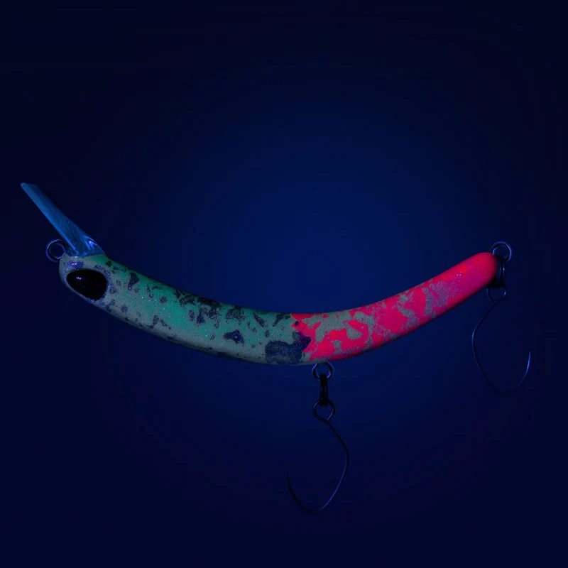 PROBAITS Tumbling Banana Wobbler – Forellen Crankbait Overhead Lip-Crank 10433 GLOW