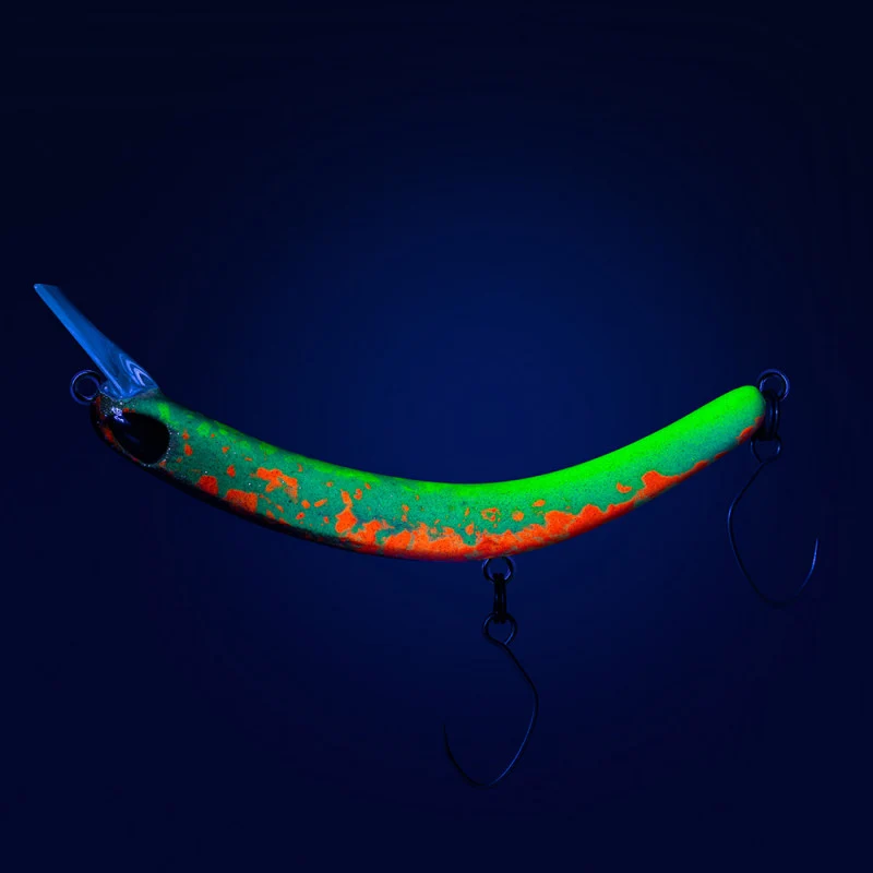 PROBAITS Tumbling Banana Wobbler – Forellen Crankbait Overhead Lip-Crank 10432 GLOW