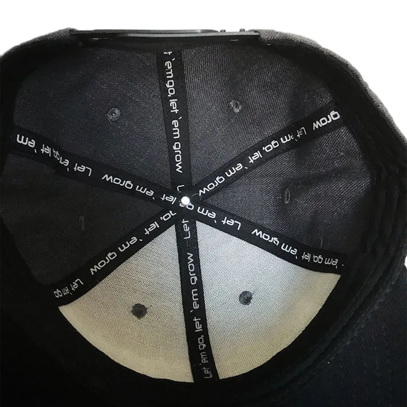 Snapback Cap "let 'em go, let 'em grow"