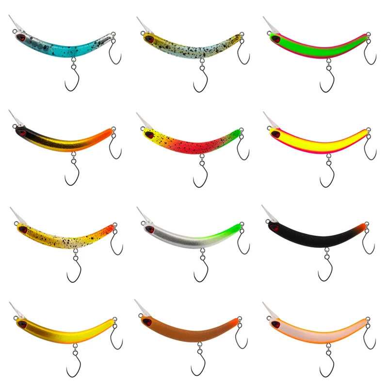 PROBAITS Tumbling Banana Wobbler – Forellen Crankbait Overhead Lip-Crank 12er SET