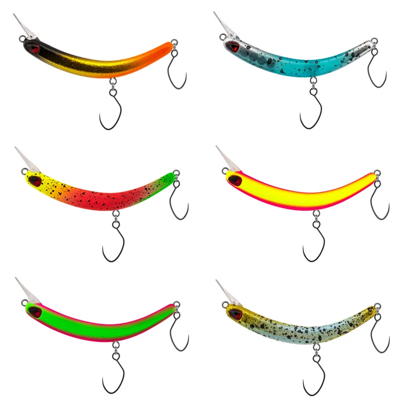 PROBAITS Tumbling Banana Wobbler – Forellen Crankbait Overhead Lip-Crank 6er SET2