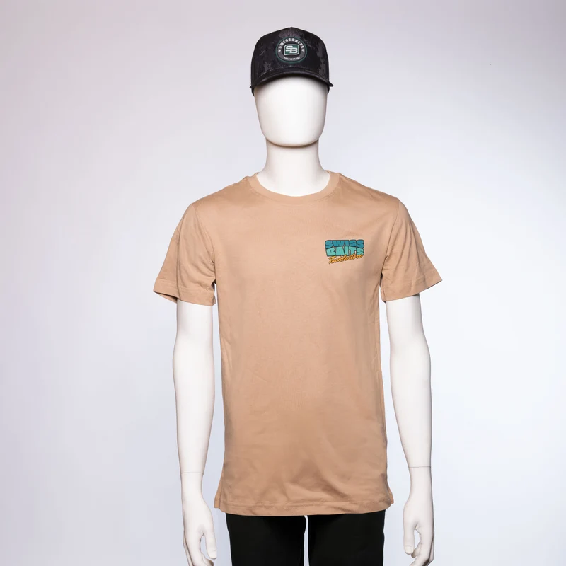 Kurzarm T-Shirt Swissbaits Beige