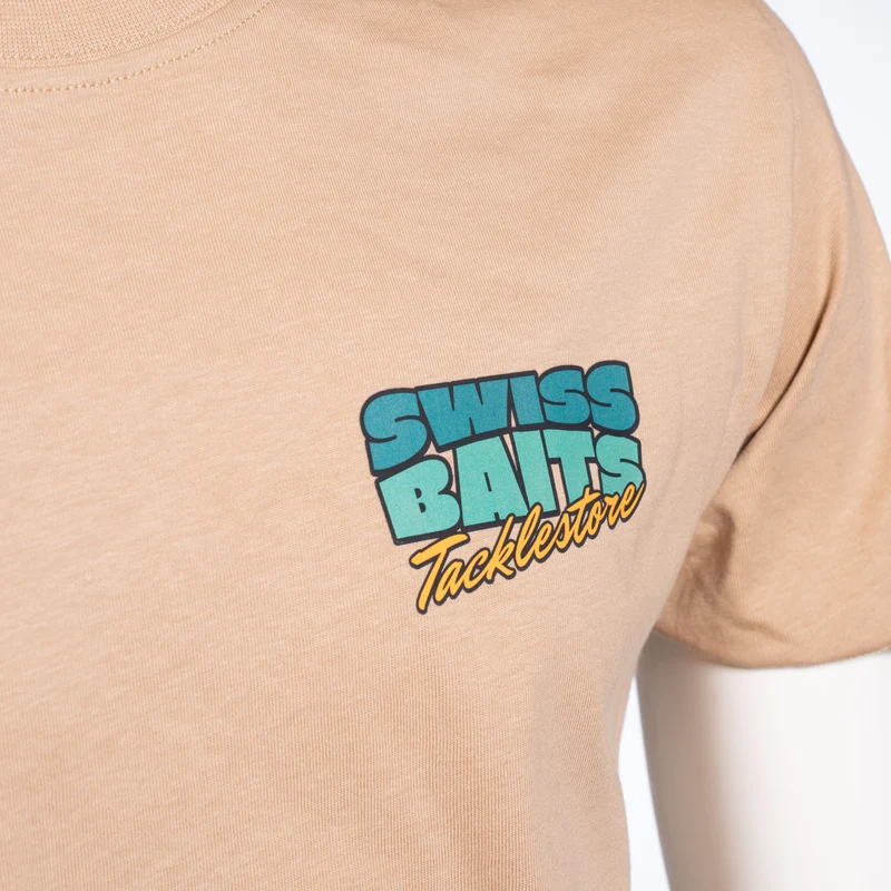 Kurzarm T-Shirt Swissbaits Beige